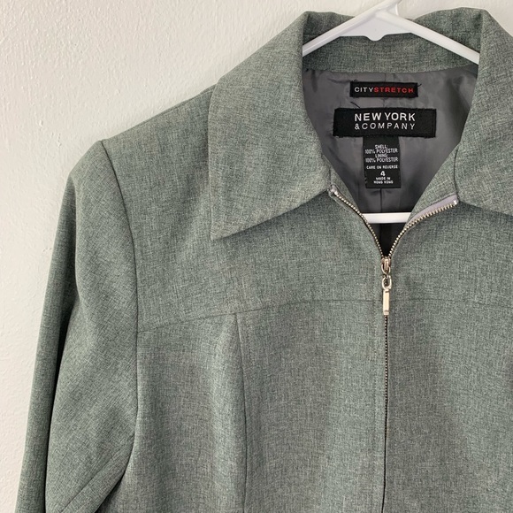 New York and Company zip up blazer jacket - Picture 4 of 6